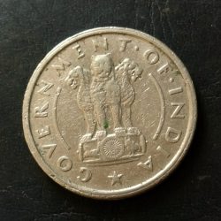 Republic India Rare coin copper nikal Year 1950 Condition as image