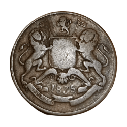 Alternative view of British India HALF ANNA Year 1835 EAST INDIA COMPANY **RARE** Collectable Grade.
