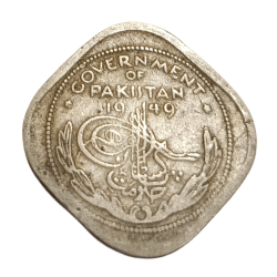 Alternative view of PAKISTAN Cu/Ni HALF ANNA Year 1949 Collectable Grade.