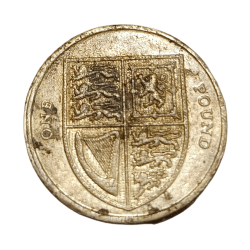 Alternative view of GREAT BRITAIN Ni/Brs ONE POUND Year 2011 Queen ELIZABETH-II Collectable Grade.