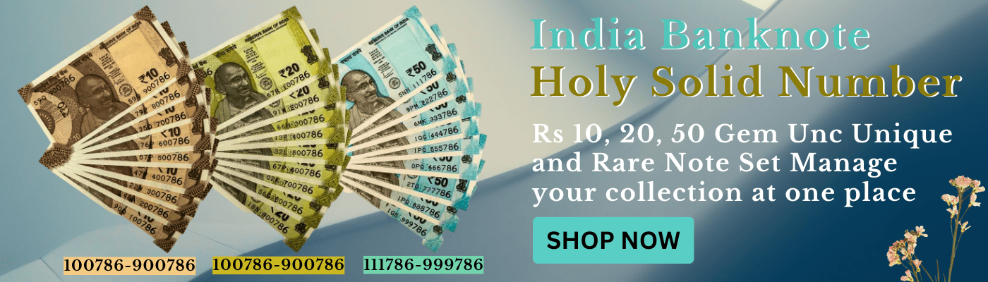 India Banknote Gem Unc Unique and Rare Fancy Number Note
