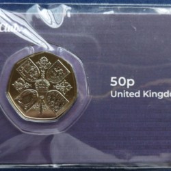 United Kingdom, 50 Pence, 2022, Life and legacy of Queen Elizabeth II – Charles III, Coin Card, BUNC Condition.