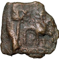 Cast Copper Kakani of Sunga Kingdom Universal(2nd cen BC) Type Multiple symbols