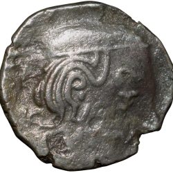 Silver Drachma of Rudrasena II(AD255-77) of Western Kshatrapas Portrait Issue