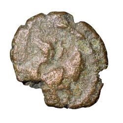 Copper Coin of Soolam Feudatory (16th Cen. AD) from Tiruneveli Region with Peocock/Trident Very Rare