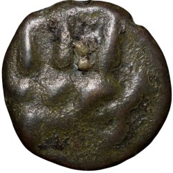 Copper Coin of Madurai Nayakas(1600-1700 AD) with Lord Shiva & Parvathi/Sri Veera