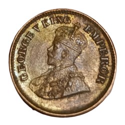Alternative view of British India Copper 1/2 PICE Year 1927 King GEORGE-V High Collectable Grade.