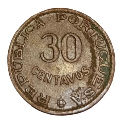 INDIA PORTUGUESE Copper 30 CENTAVOS Year 1959 Estado Da India High Collectable Grade.