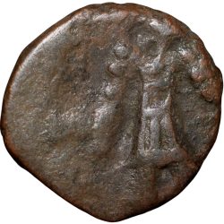 Copper coin of Vasudev(AD 190-230) of Kushan Dynasty Shiv & Nandi Type