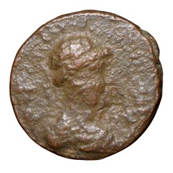Copper Drachma of Soter Megas(AD 80-100) of Kushana Dynasty Rare