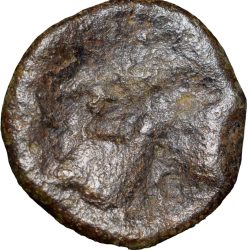 Alternative view of Uniface Cast Copper of Vidarbha Region 3rd - 2nd Cen. BC with Tree Railing, Hill