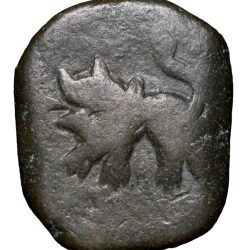 Copper Paisa of Namdar Khan of Hyderabad Feudatory of Elichpur with Tiger Left KM # C10a