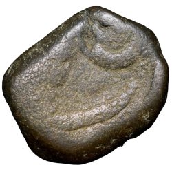 Alternative view of Copper Paisa of Namdar Khan of Hyderabad Feudatory of Elichpur with Tiger Left KM # C10a