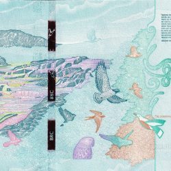 Alternative view of 2000 Pesos of Colombia Country (AD 2021) with Débora Arango, birds & landscape