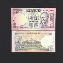 FS 16 Rs 50 STAR REPLACEMENT Issue Signed by D Subbarao Inset L Year 2011 Issue PREFIX 6CC Gem Unc