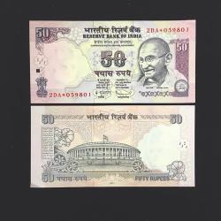 FS 20 Rs 50 STAR REPLACEMENT Issue Signed by D Subbarao Inset R Year 2011 Issue PREFIX 2DA Gem Unc