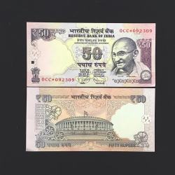 FS 22 Rs 50 STAR REPLACEMENT Issue Signed by D Subbarao Inset L Year 2012 Issue PREFIX 0CC Gem Unc