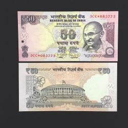 FS 27 Rs 50 STAR REPLACEMENT Issue Signed by D Subbarao Inset L Year 2013 Issue PREFIX 3CC Gem Unc