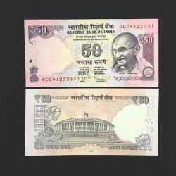 FS 30 Rs 50 STAR REPLACEMENT Issue Signed by D Subbarao Inset L Year 2013 Issue PREFIX 6CC Gem Unc