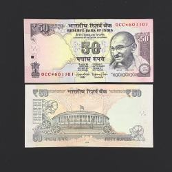 FS 34 Rs 50 STAR REPLACEMENT Issue Signed by Raghuram Rajan Inset L Year 2014 Issue PREFIX 0CC Gem Unc