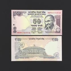 FS 42 Rs 50 STAR REPLACEMENT Issue Signed by Raghuram Rajan Inset PLAIN Year 2016 Issue PREFIX 9KW Gem Unc