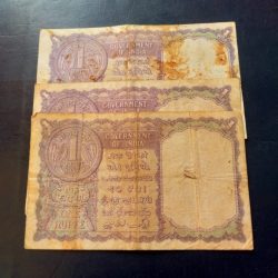 Alternative view of Reserve Bank of India 1 ruppee notes L.K.jha 1963. 3 piece given Condition as image rare note Same and similar piece available