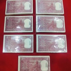 Alternative view of 2 Rupee Tiger Same Rim 7 Serially Bundle Chocolate Condition