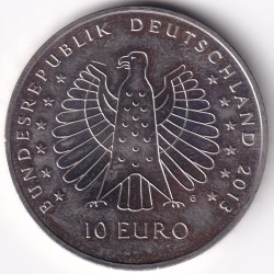 Alternative view of 10 Euros the discovery of electromagnetic radiation Copper Nickel UNC Coin