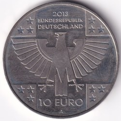 Alternative view of 10 Euros 2013 150th Year of Red Cross Unc Copper Nickel Coin