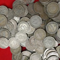 Alternative view of One And Two Rs Scare Future Rare Coins All Coins Hyderabad Mint 1 Single Mint Parliament 1 Rs Bombay Mint 50 Pcs Given