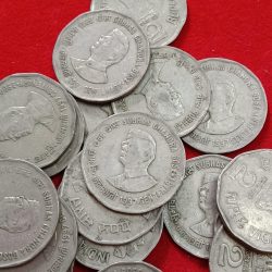 Alternative view of Two Rs Scare Coin Subash Chandra Bose ji Centenary 1997 Hyderabad Mint Coin 10 Pcs Given