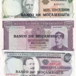 Mocambique 3 different gem unc Old issue Big Size Set#b-2