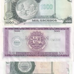 Alternative view of Mocambique 3 different gem unc Old issue Big Size Set#b-2