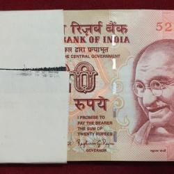 20 RUPEES OLD ISSUE 99 NOTE PACKET GOVERNOR RAGHU RAM RAJAN FIRST NOTE MISSING WITH FANCY NUMBER 284284