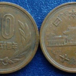 Japan, 10 Yen, 1989 – 2019, Y# 97, Circulated Condition.
