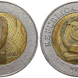 Angola, 10 Kwanzas, 2012, Bimetal, KM #110, Fine Condition.