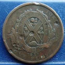 Alternative view of CANADA PROVINCES – LOWER CANADA, 1 Penny, 1837, KM# Tn11, Token, Condition as per image.