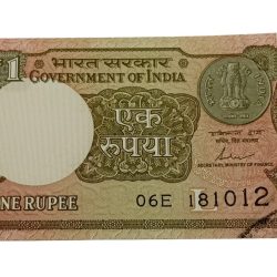 One Rupee New Issue Year 2017 Telescopic BIRTHDAY Serial Number INK SPREAD Error UNC Grade.