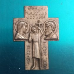 Alternative view of Antique matal plated Cristian JESUS MARY AND JOSEPH God's Mother's GPS#0003