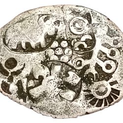 Ancient IMPERIAL MAGADHAN Silver PUNCH Marks 1st "Series-I" KARSHAPANA [C.400-350 BC] Big Sized **V. RARE** Collectable Grade.