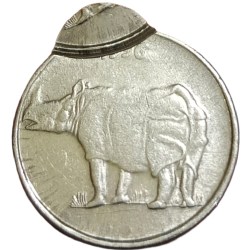 25 Paisa Fss Year 1996 Calcutta Mint DOUBLE STRIKES Error in UNC Grade.