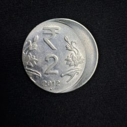 2 RUPEE ERROR COIN OFF CENTRE ERROR 2012