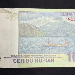 Alternative view of 1000 RUPIAH OF INDONESIA GEM UNC CONDITION ENDING 786