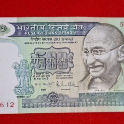 500 Rupee Note 1 Issue GEM UNC Condition Serial No. 633612