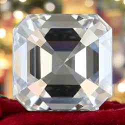 Alternative view of Rare and Desirable 1.00 carat Asscher Shape Lab Grown Diamond Top Color Top Quality Exceptional Collectible Unique and Rare