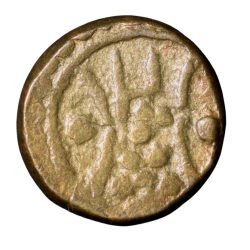 Alternative view of Brass Puveera Tokens (19th Cen. AD) from Tamil Nadu Region of Tiruppur