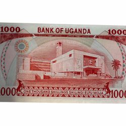 Alternative view of Uganda 1000 Shillings High Denomination Vintage Issue Banknote Ending 786 Very Unique and Rare