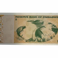 Alternative view of Zimbabwe 5 Dollars LOW Denomination Vintage Issue Banknote Ending 786 Very Unique and Rare