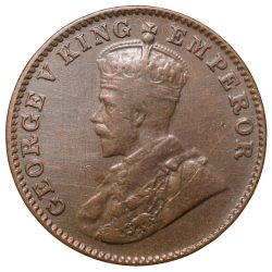 Bronze 1/4 Anna of George V (AD 1936) of Bombay Mint