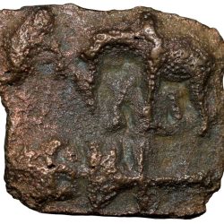 Cast Copper Kakani of Sunga Kingdom Universal(2nd cen BC) Type Multiple symbols
